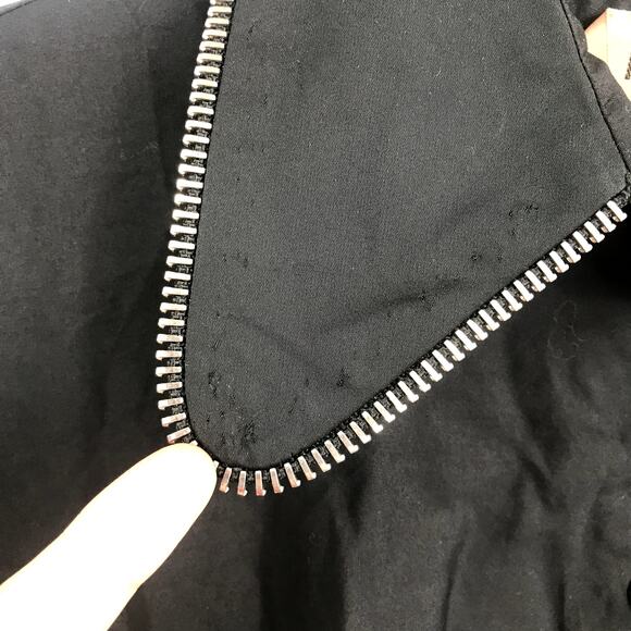 No. 21 Gilmar Iceberg Zipper Crystal Embellished Collar Shirt Dress M Black NWD - Picture 7 of 12